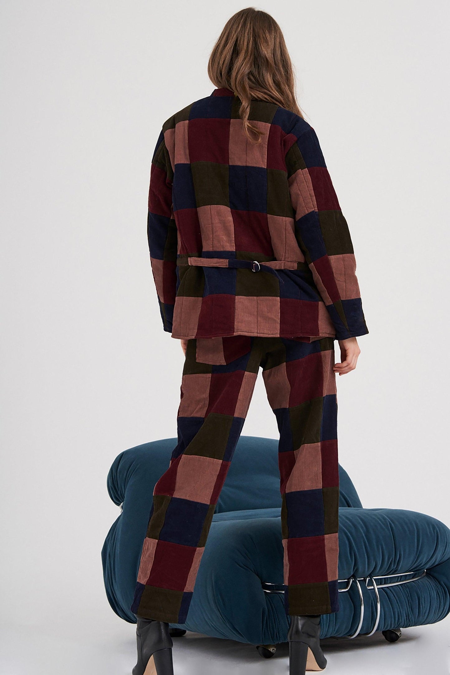 Lamo Patchwork Jacket - Burgundy