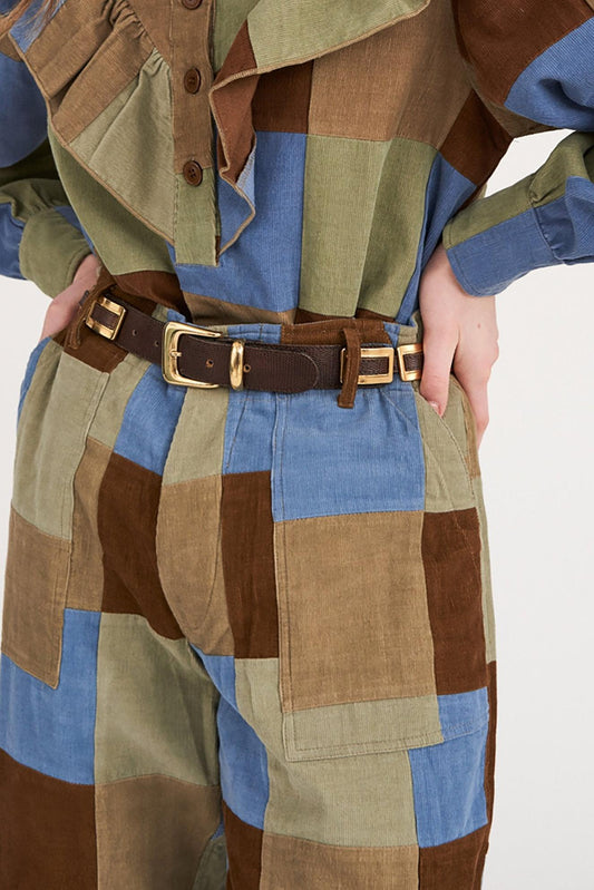 Lamo Patchwork Blouse - Pastel Green