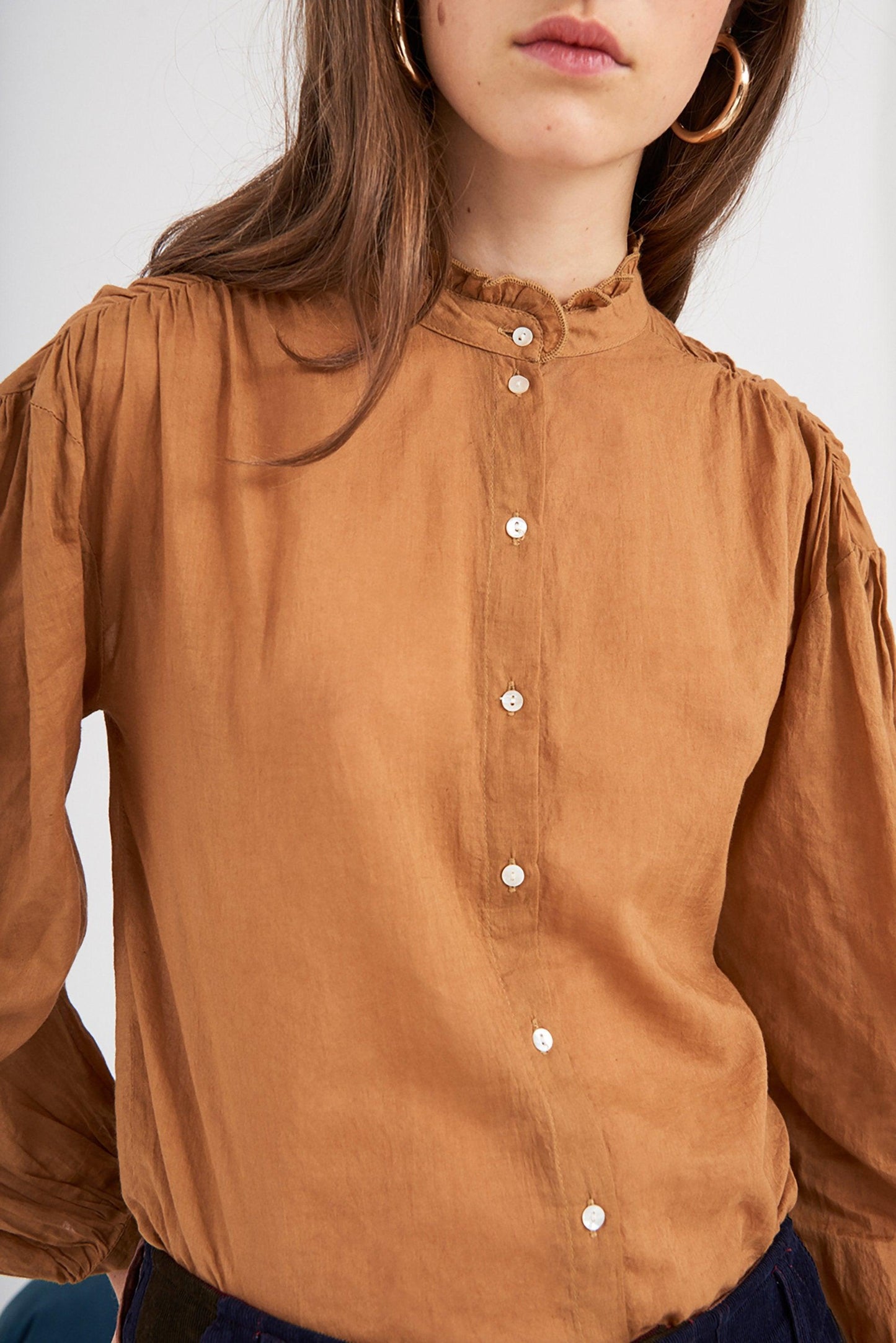 Blusa fluida Lala - Ocre