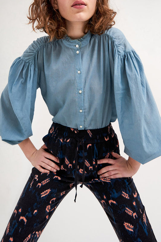 Lala Flowing Blouse - Sky Blue