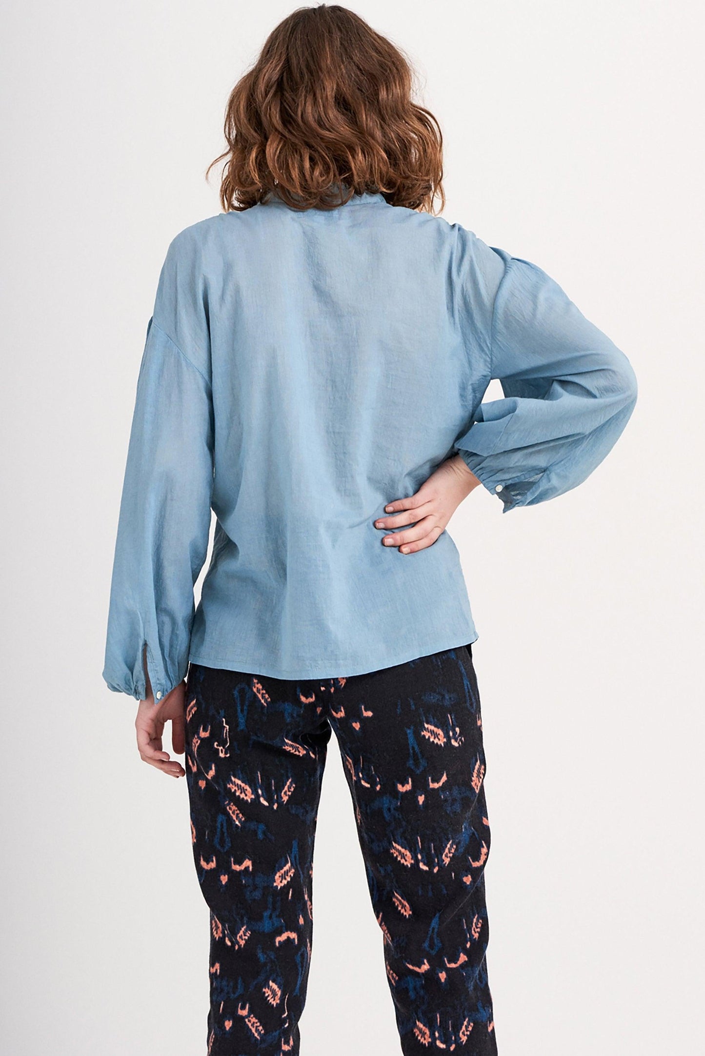 Lala Flowing Blouse - Sky Blue