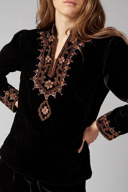 Kasparov Embroidered Top