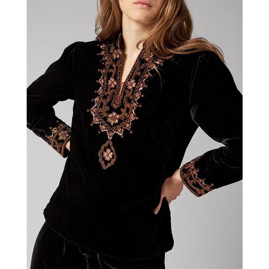 Kasparov Embroidered Top