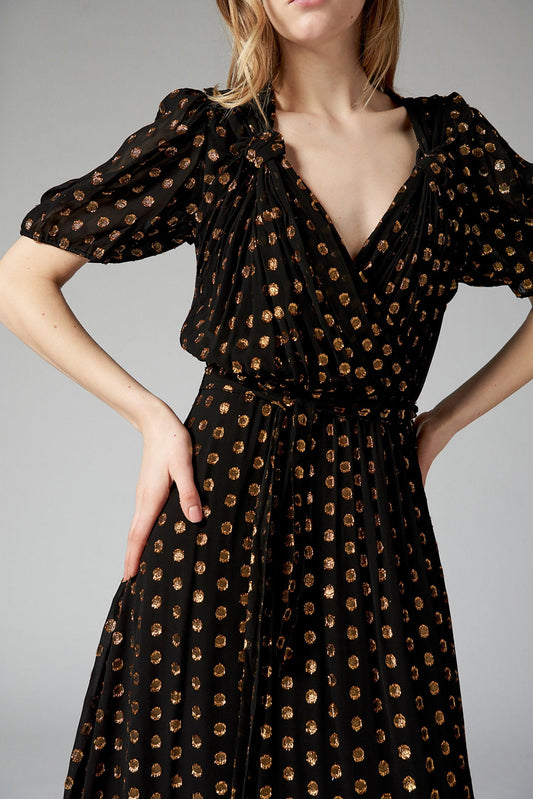 Dova Polka Dot Maxi Dress