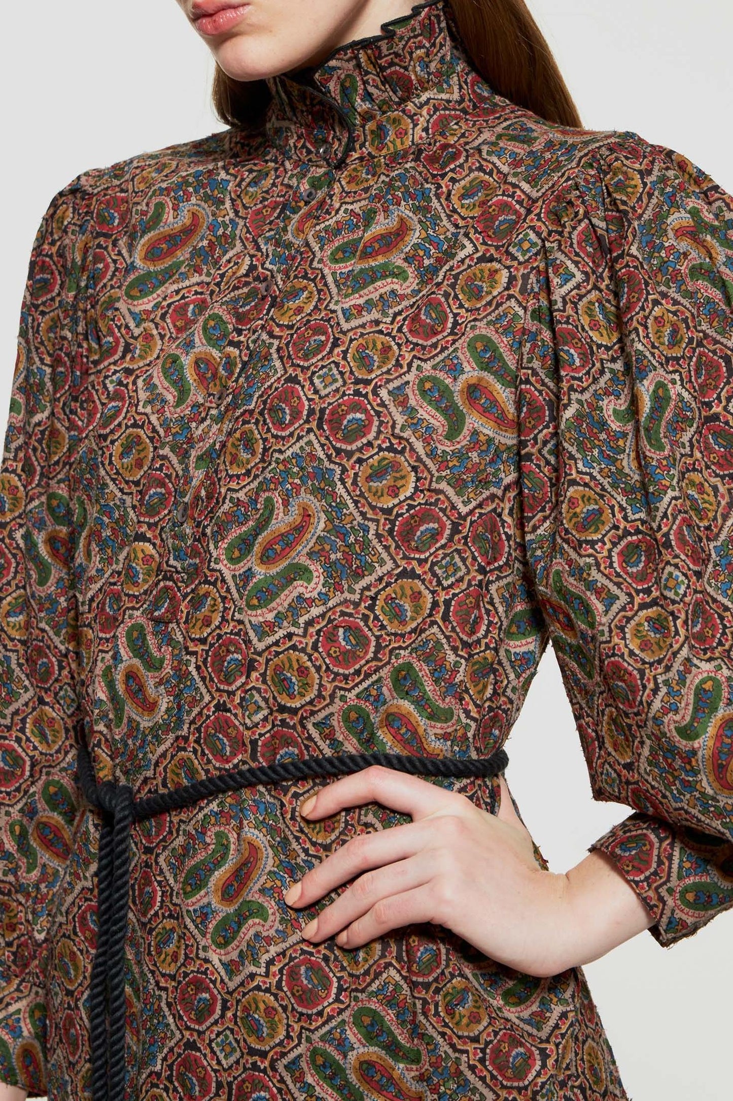 Zina print maxi dress