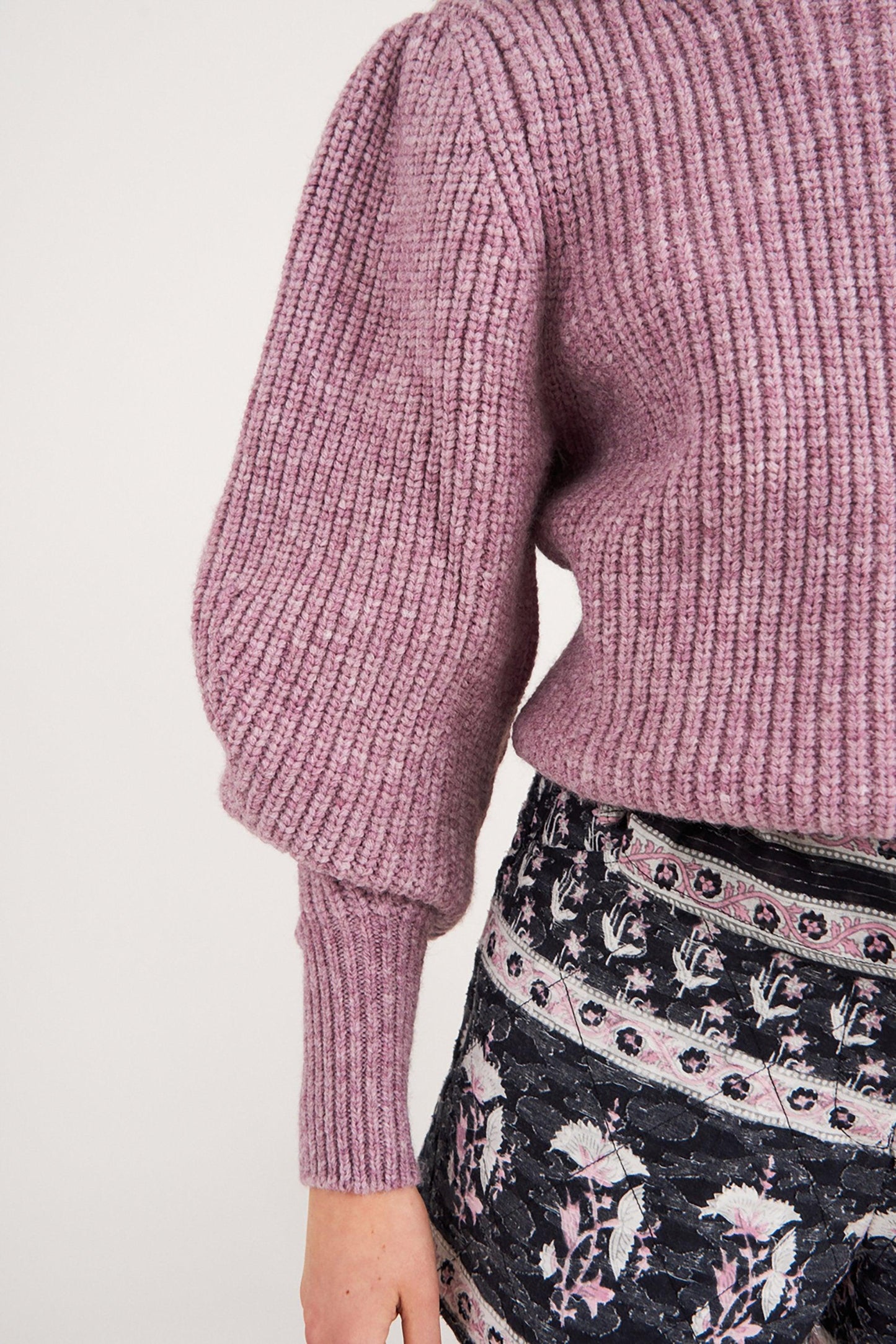 Cédric Puff-Sleeve sweater - Lilac