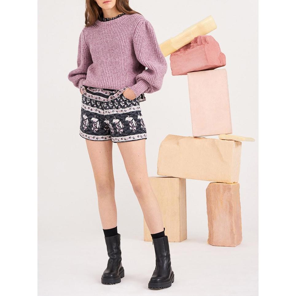 Cédric Puff-Sleeve sweater - Lilac