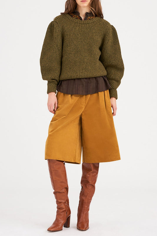 Cédric Puff-Sleeve sweater - Green