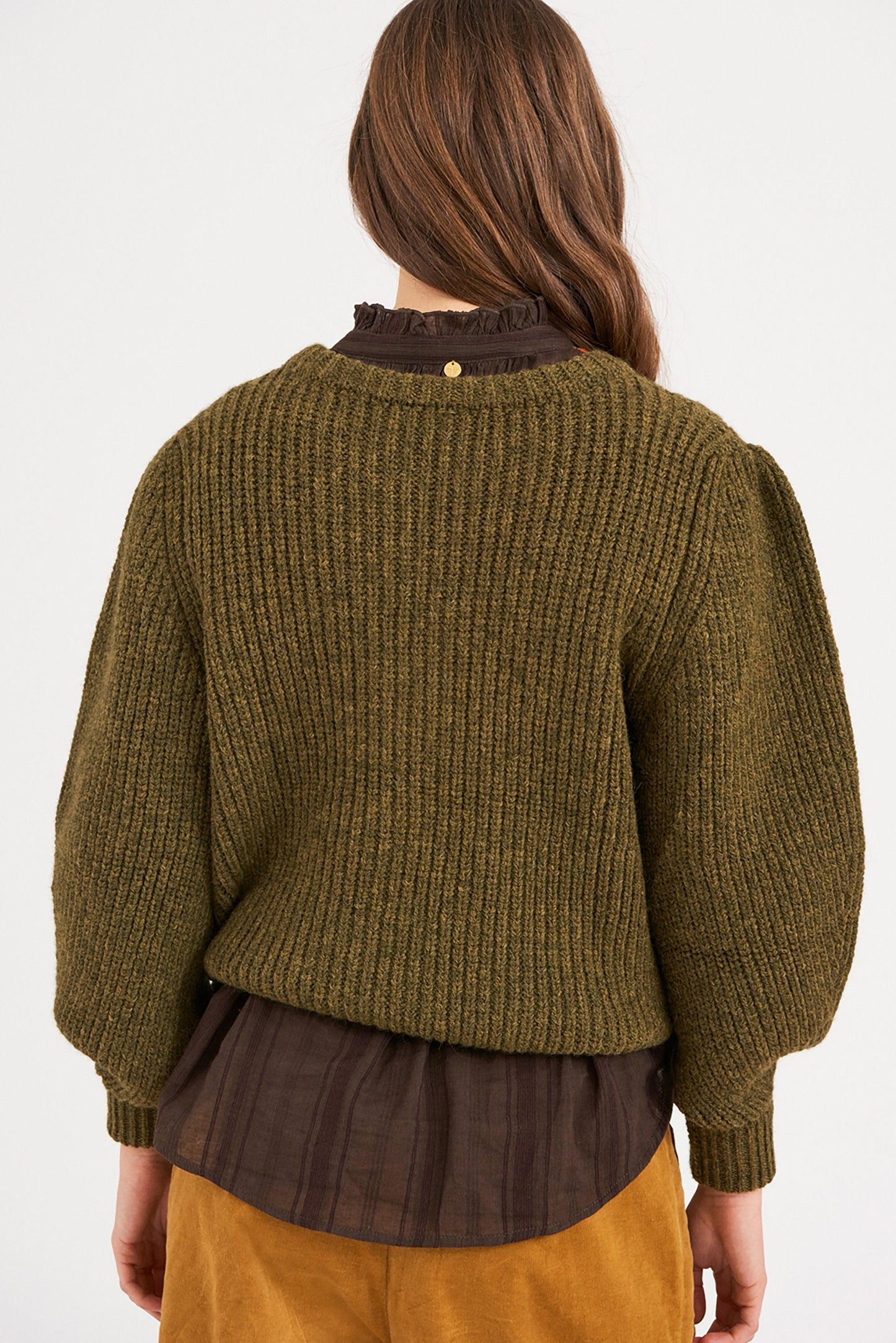 Cédric Puff-Sleeve sweater - Green