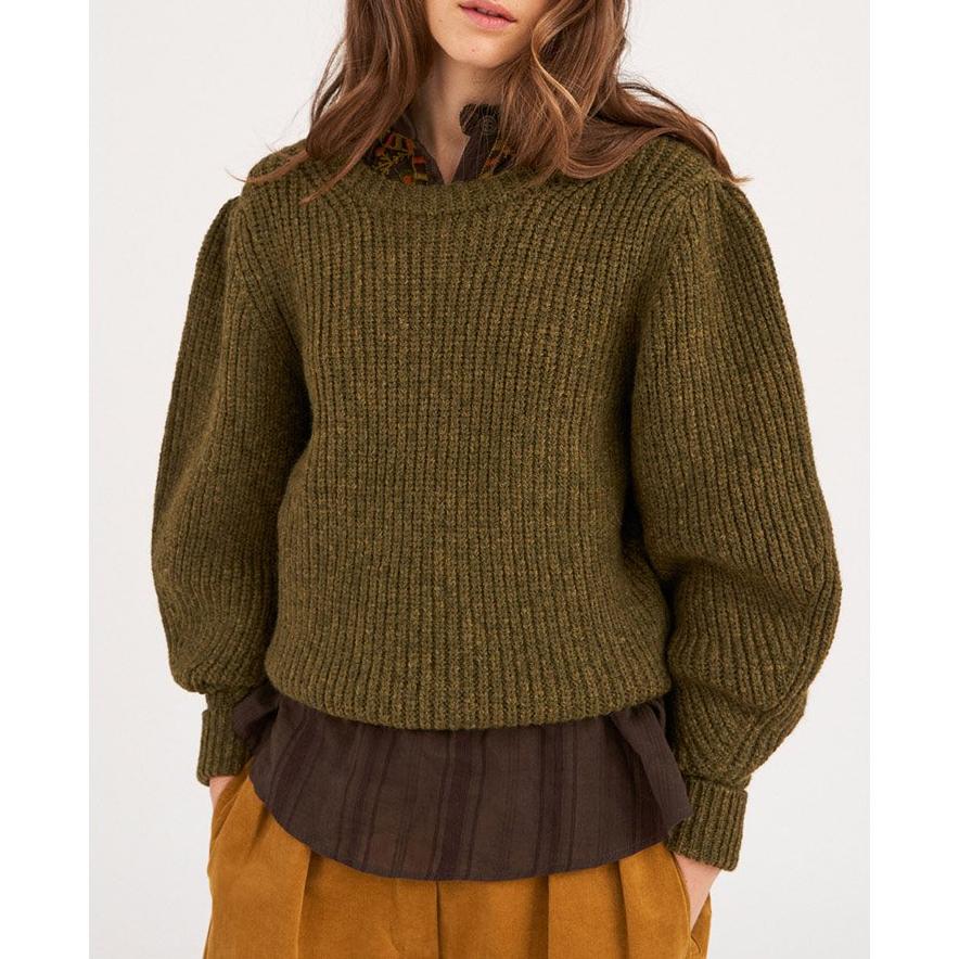 Cédric Puff-Sleeve sweater - Green
