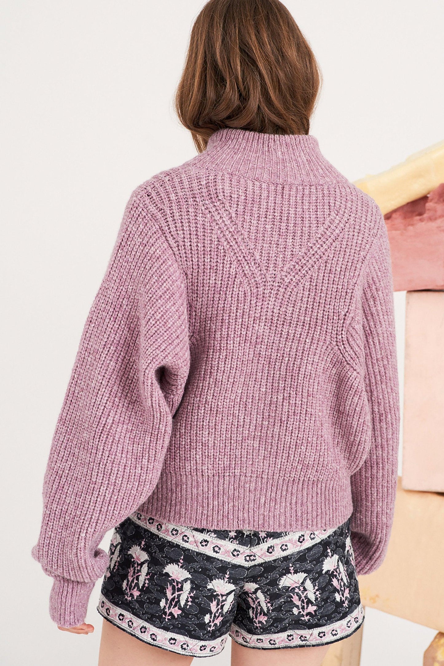Cédric Zip Sweater - Lilac