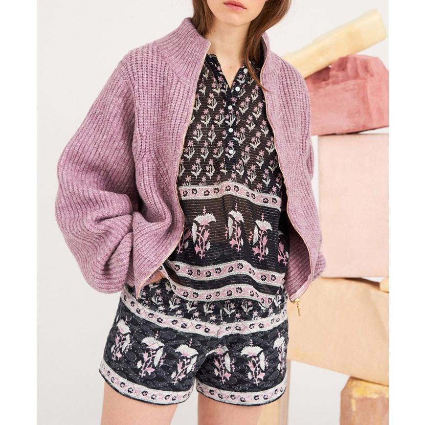 Cédric Zip Sweater - Lilac