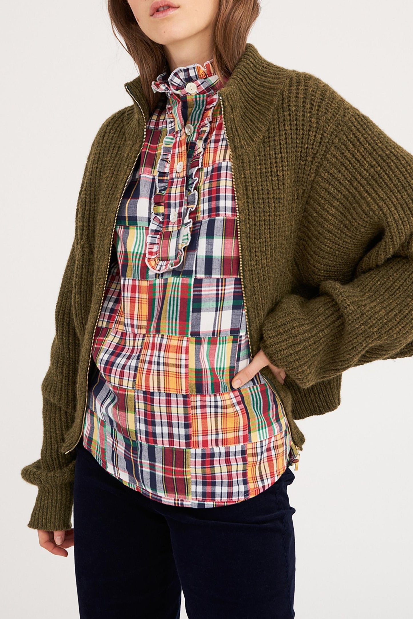 Cédric Zip Sweater - Green