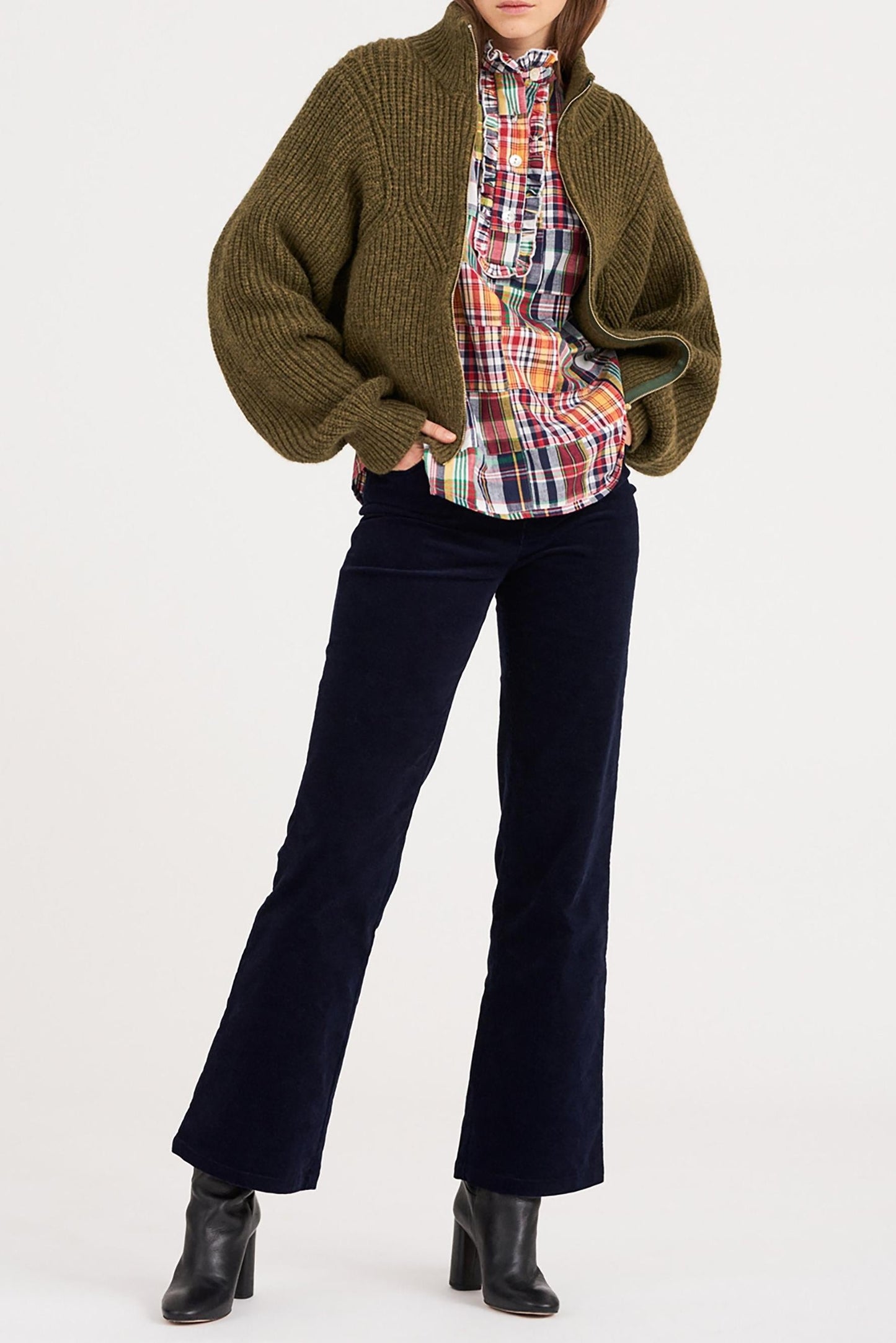 Cédric Zip Sweater - Green