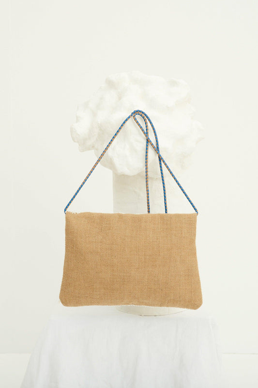 Cartera de mano bordada Yuke - Azul