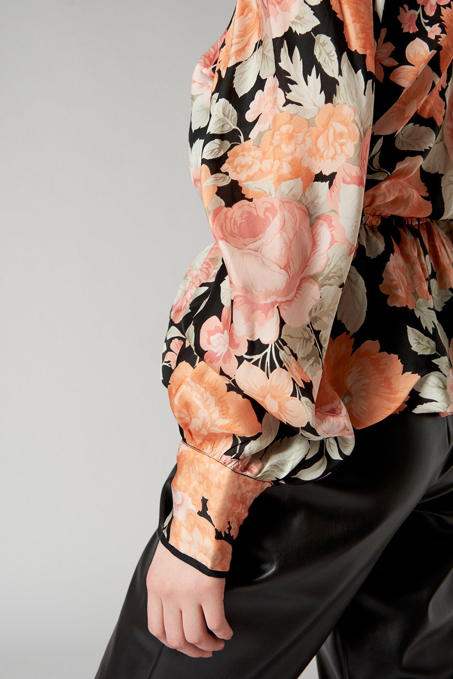 Camille Wrap Blouse - Black