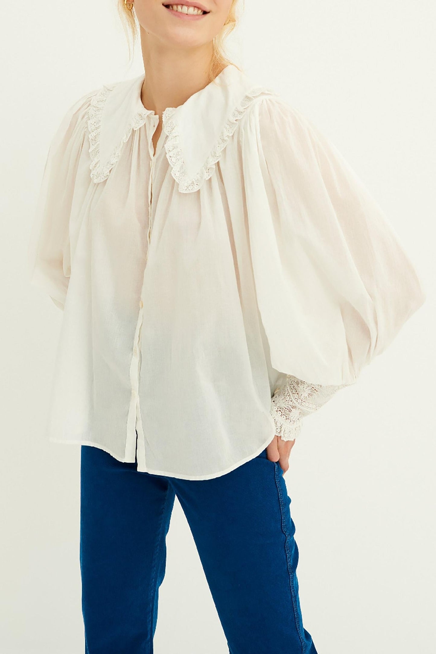 Aramis Lace Blouse - White