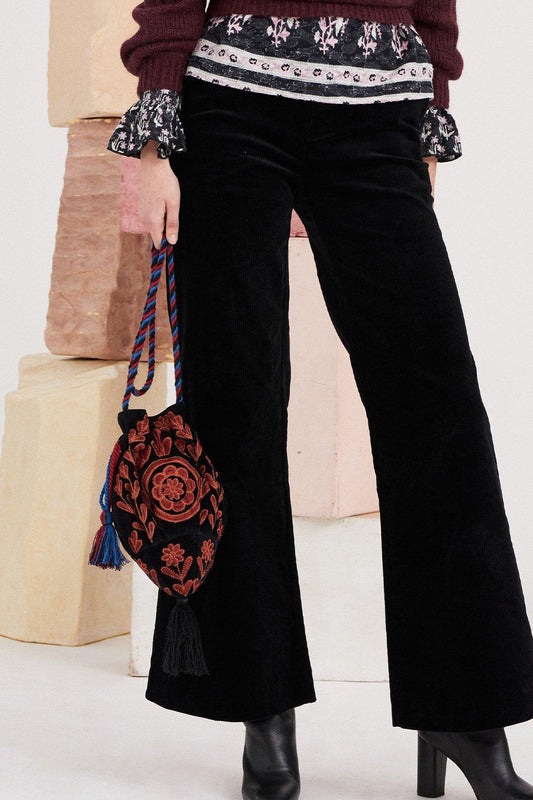 Ali Embroidered Bucket Bag