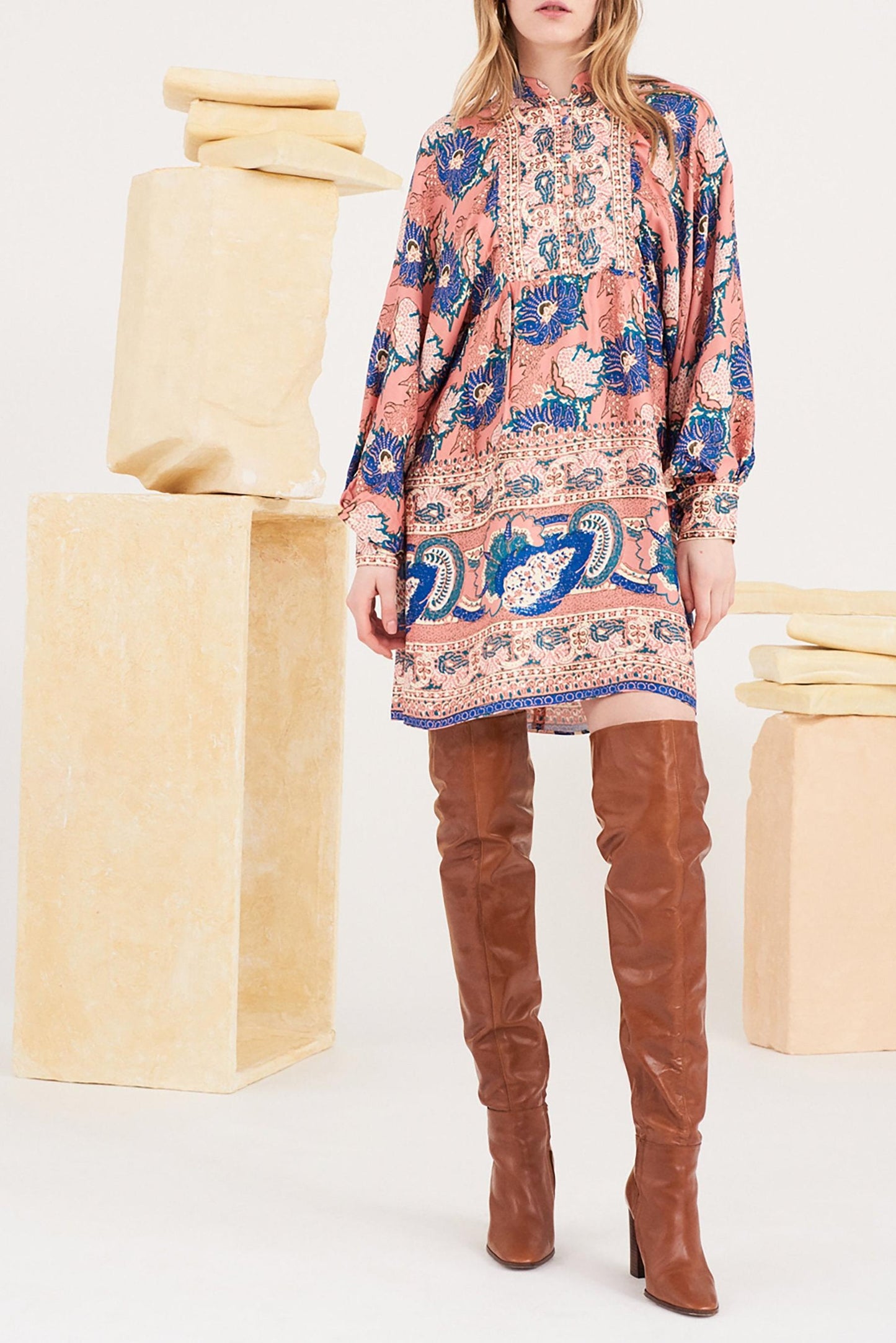 Abbye Printed Short Dress