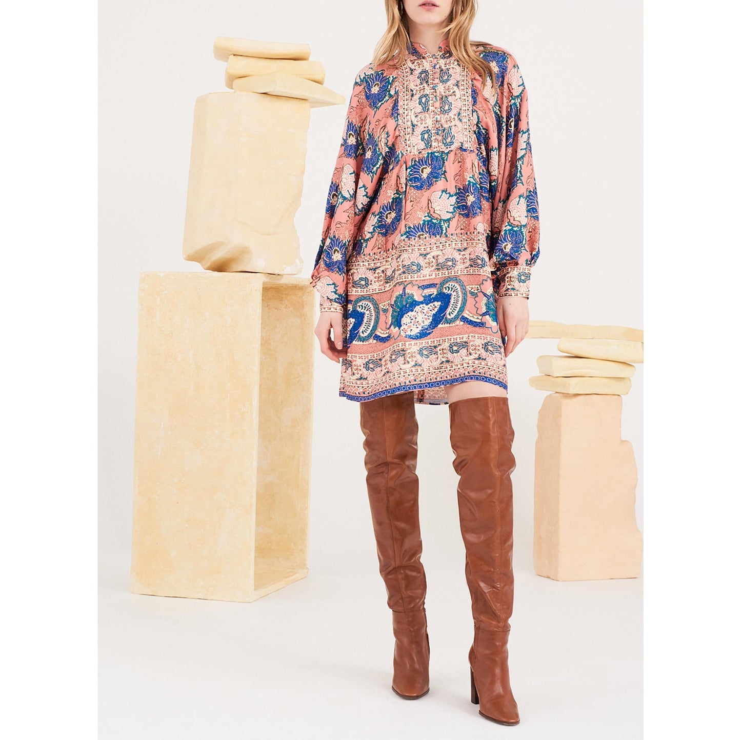 Abbye Printed Short Dress