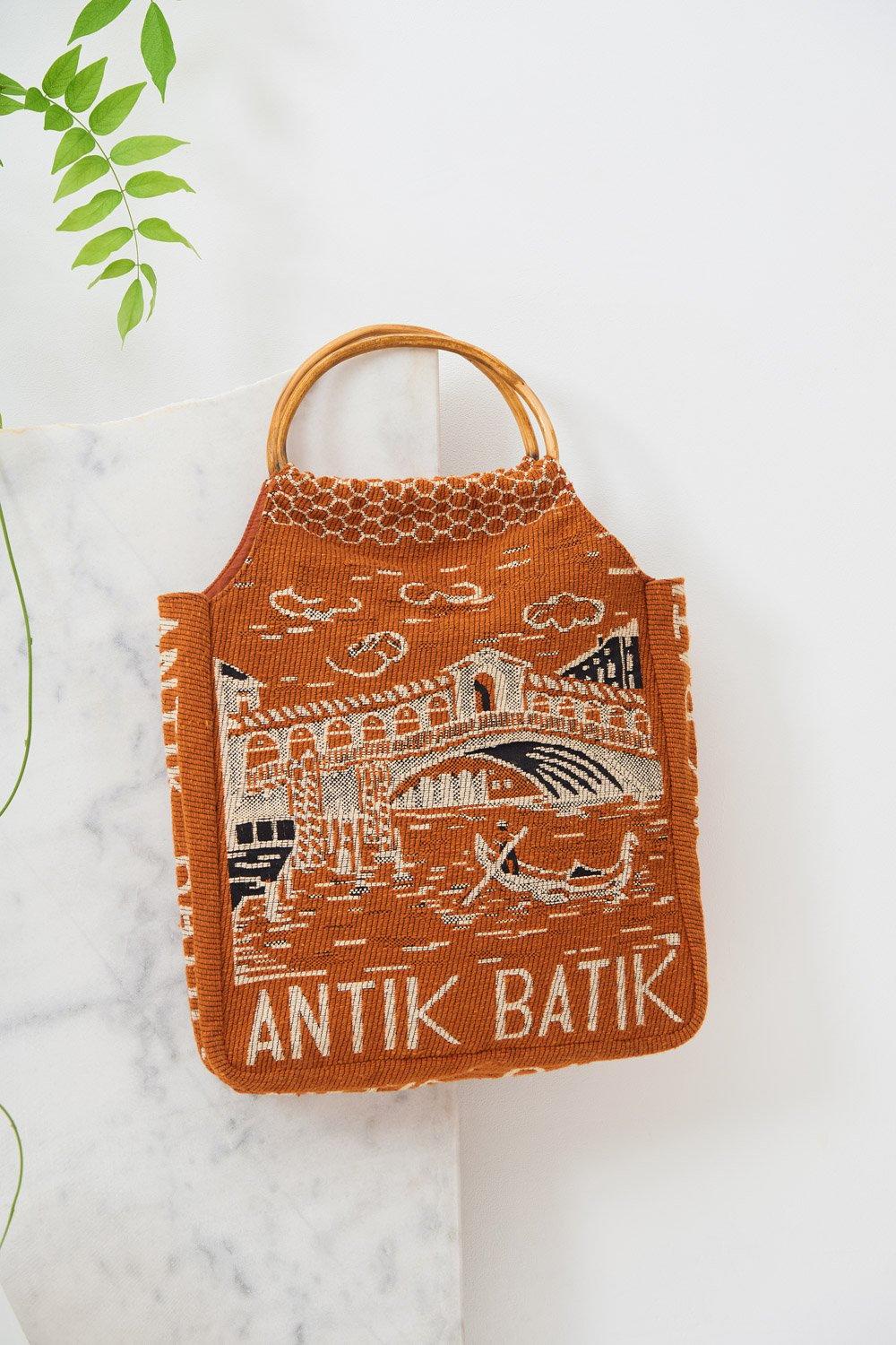 Venezia Woven Handbag - Orange