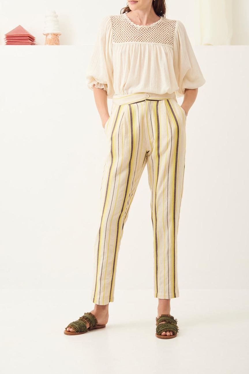 Usher Flowing Openwork Blouse