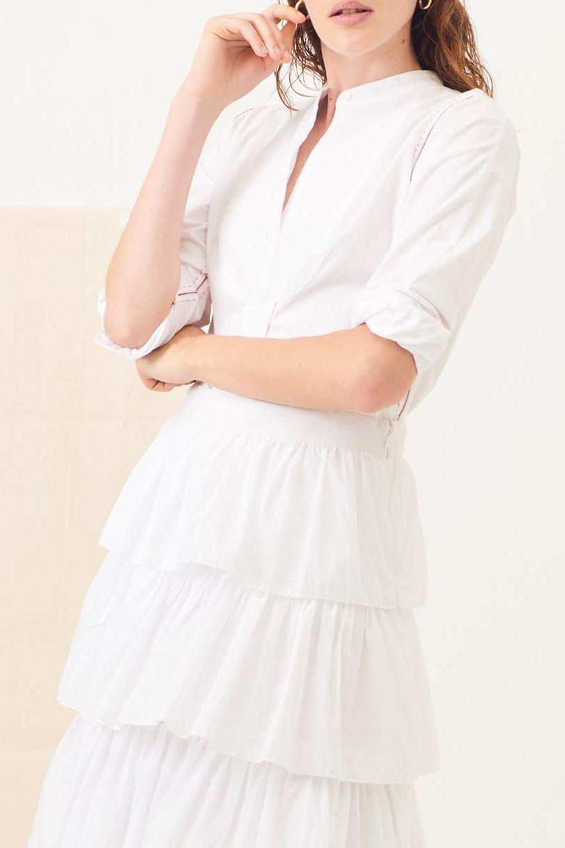 Tany Poplin Blouse - White