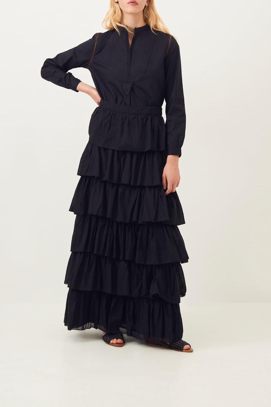 Tany Poplin Blouse - Black