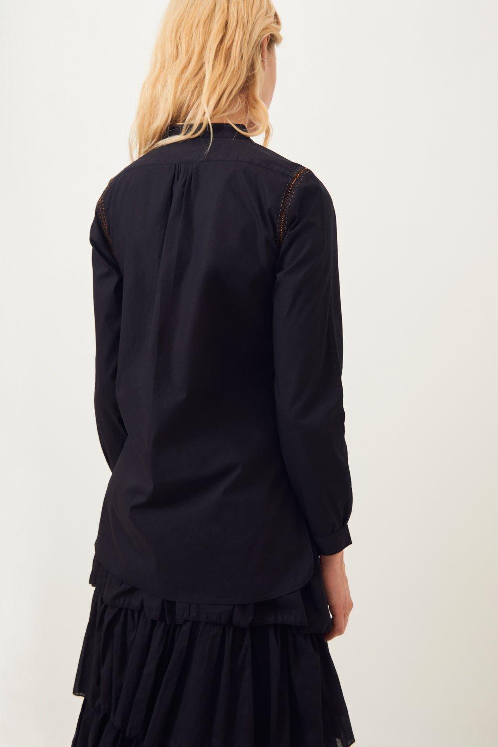 Tany Poplin Blouse - Black