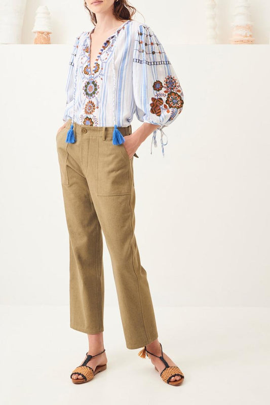 Ronan Cotton Chino Pants - Khaki