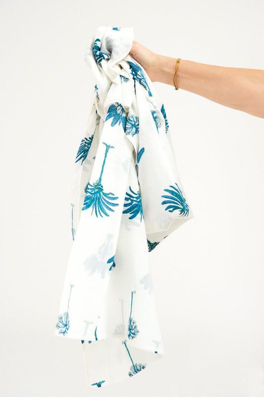Palmy Cotton Pareo - Blue