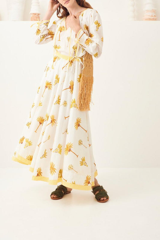 Palmy Flowing Blouse - Yellow