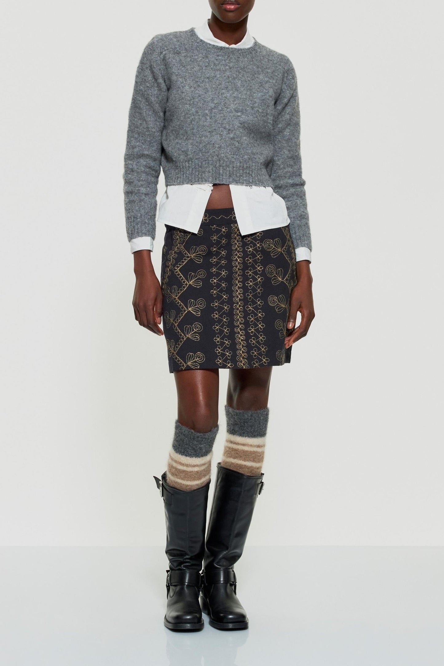 Oriane embroidered skirt