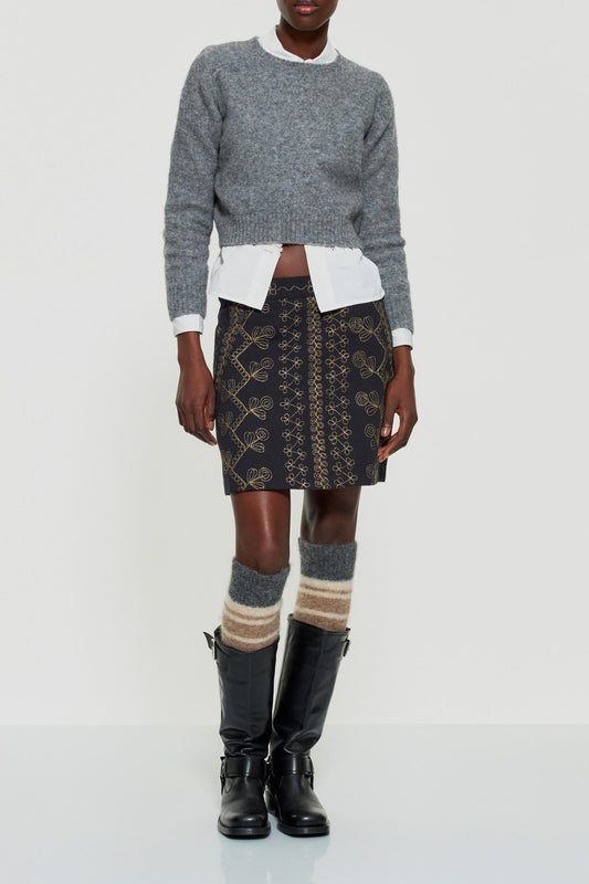 Oriane embroidered skirt