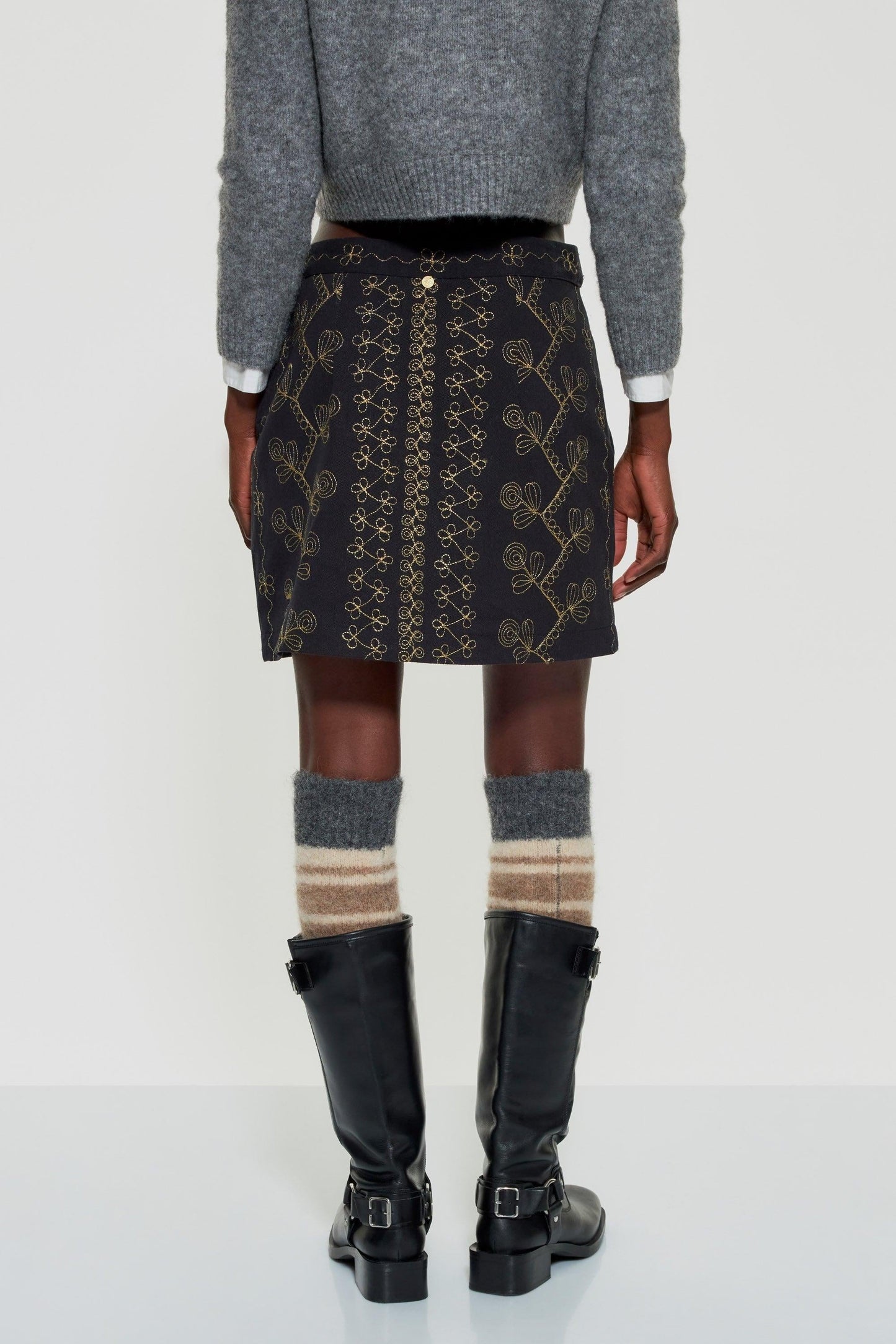 Oriane embroidered skirt