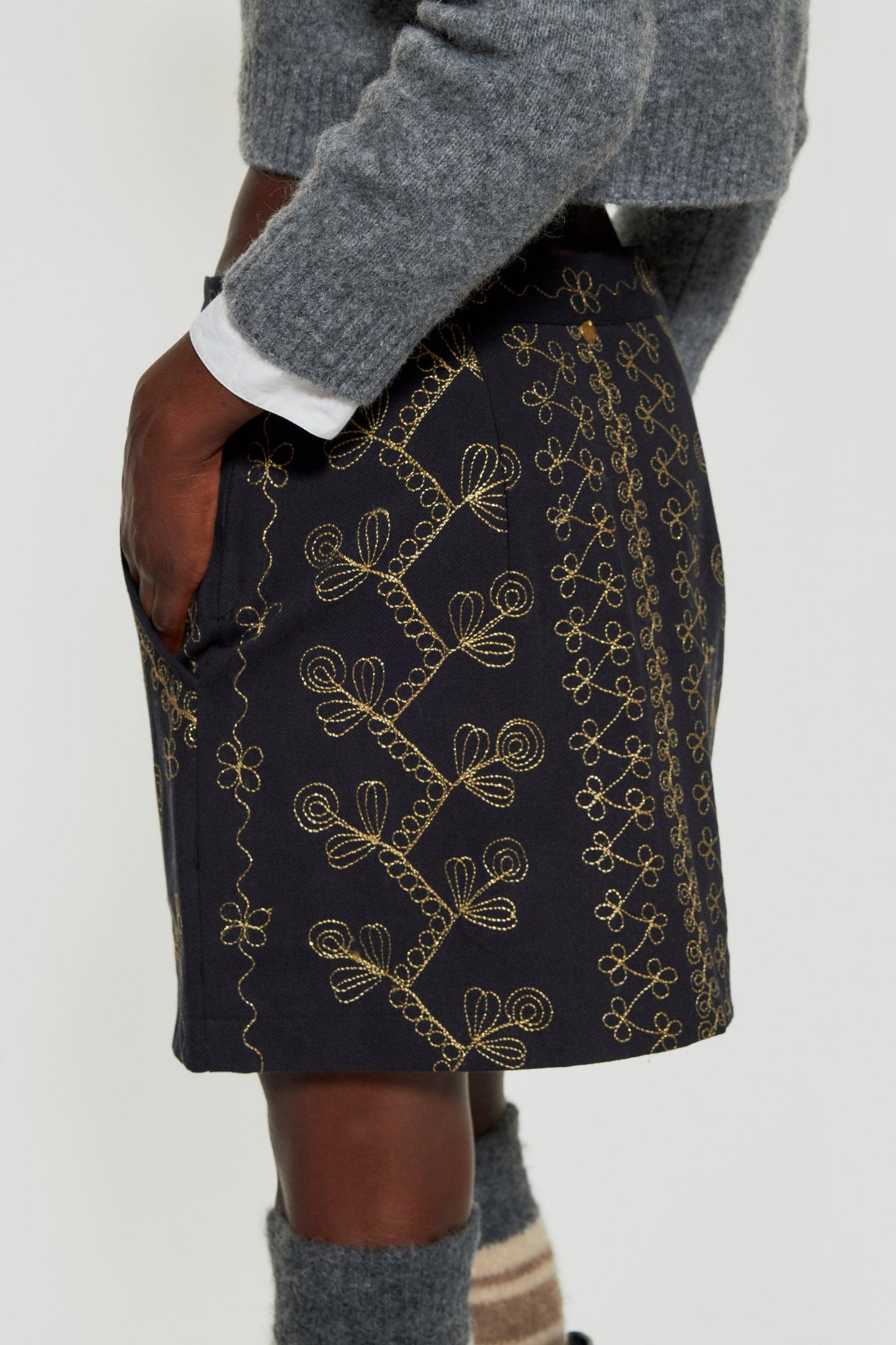 Oriane embroidered skirt