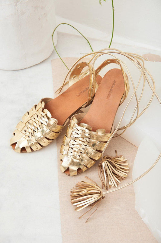 Mina Braided Leather Sandals