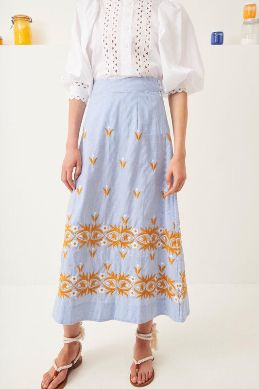 Mexica Embroidered Maxi Skirt