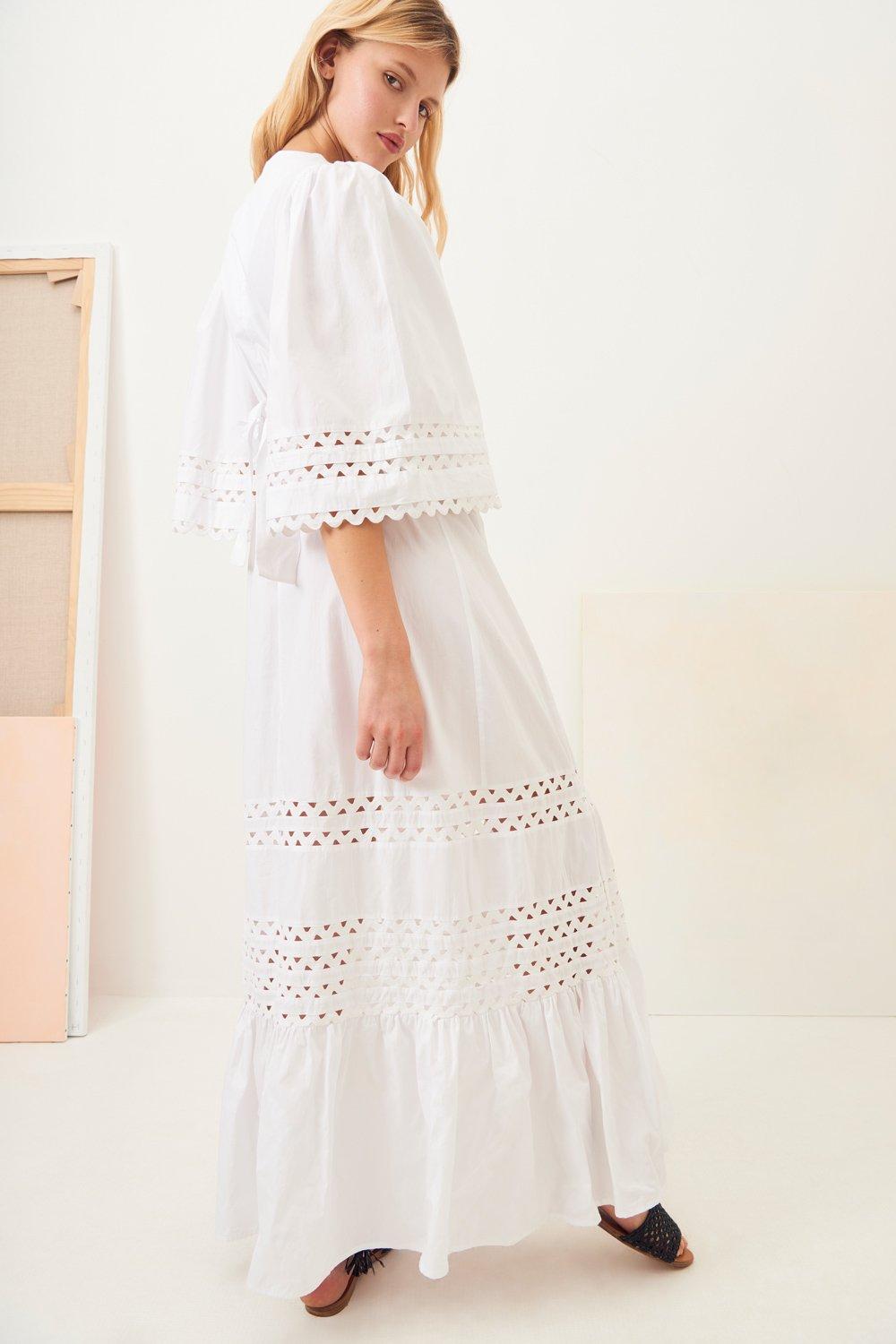 Malia Poplin Maxi Dress - White