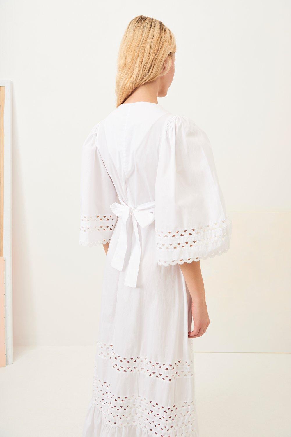 Malia Poplin Maxi Dress - White