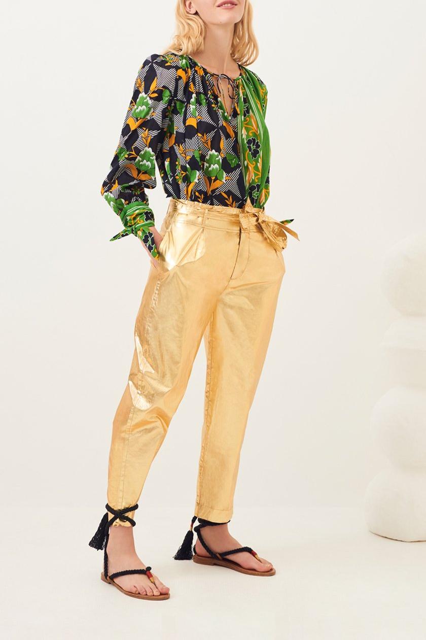 Lumi Shiny Carrot Pants - Gold