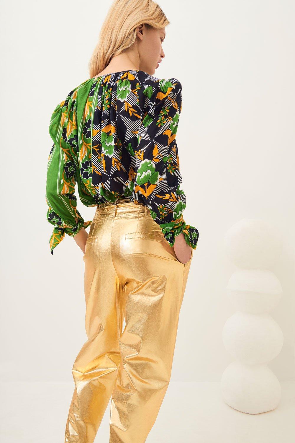 Lumi Shiny Carrot Pants - Gold