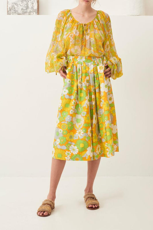 Lorette Poplin Culottes - Yellow