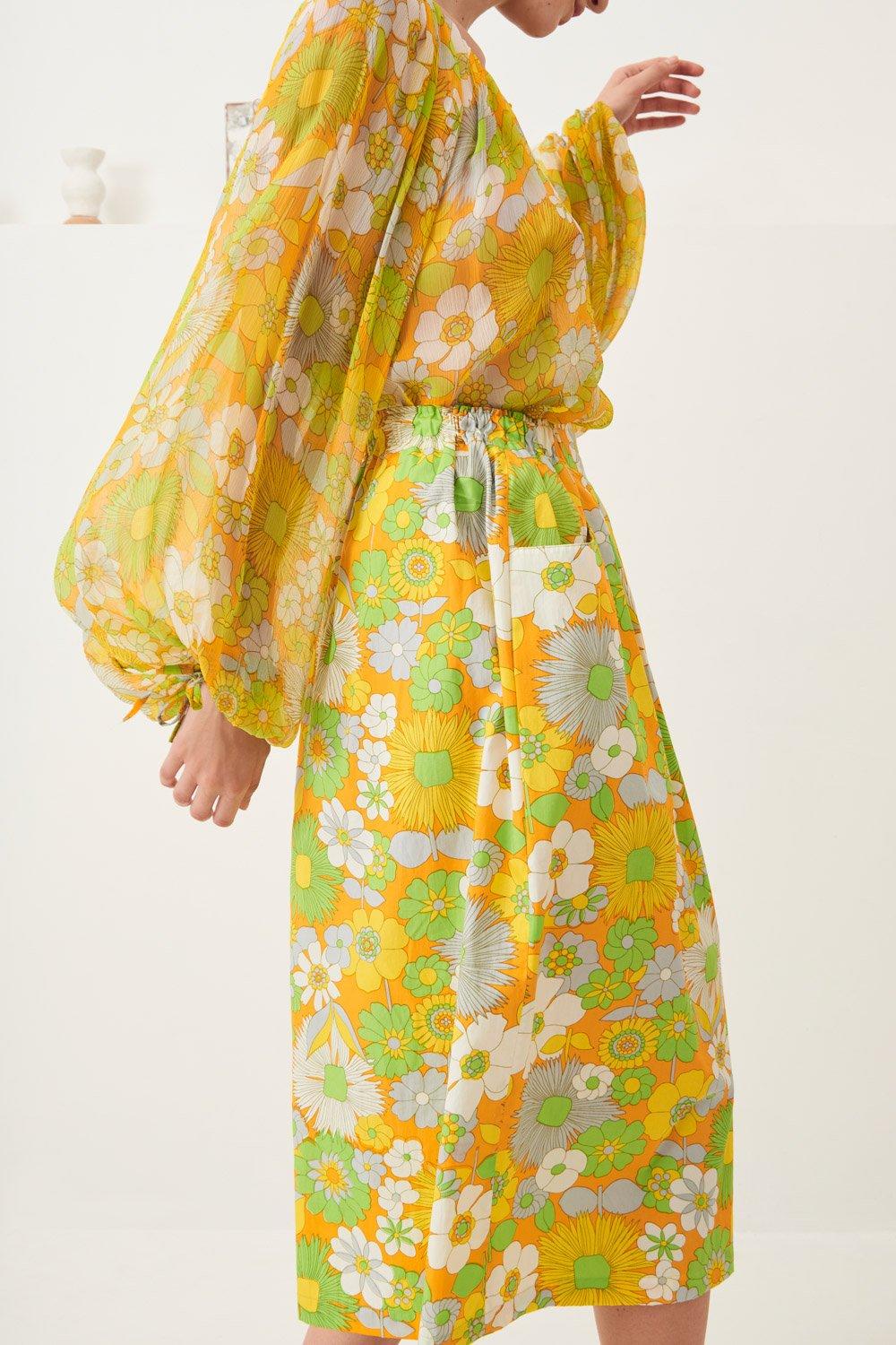 Lorette Poplin Culottes - Yellow