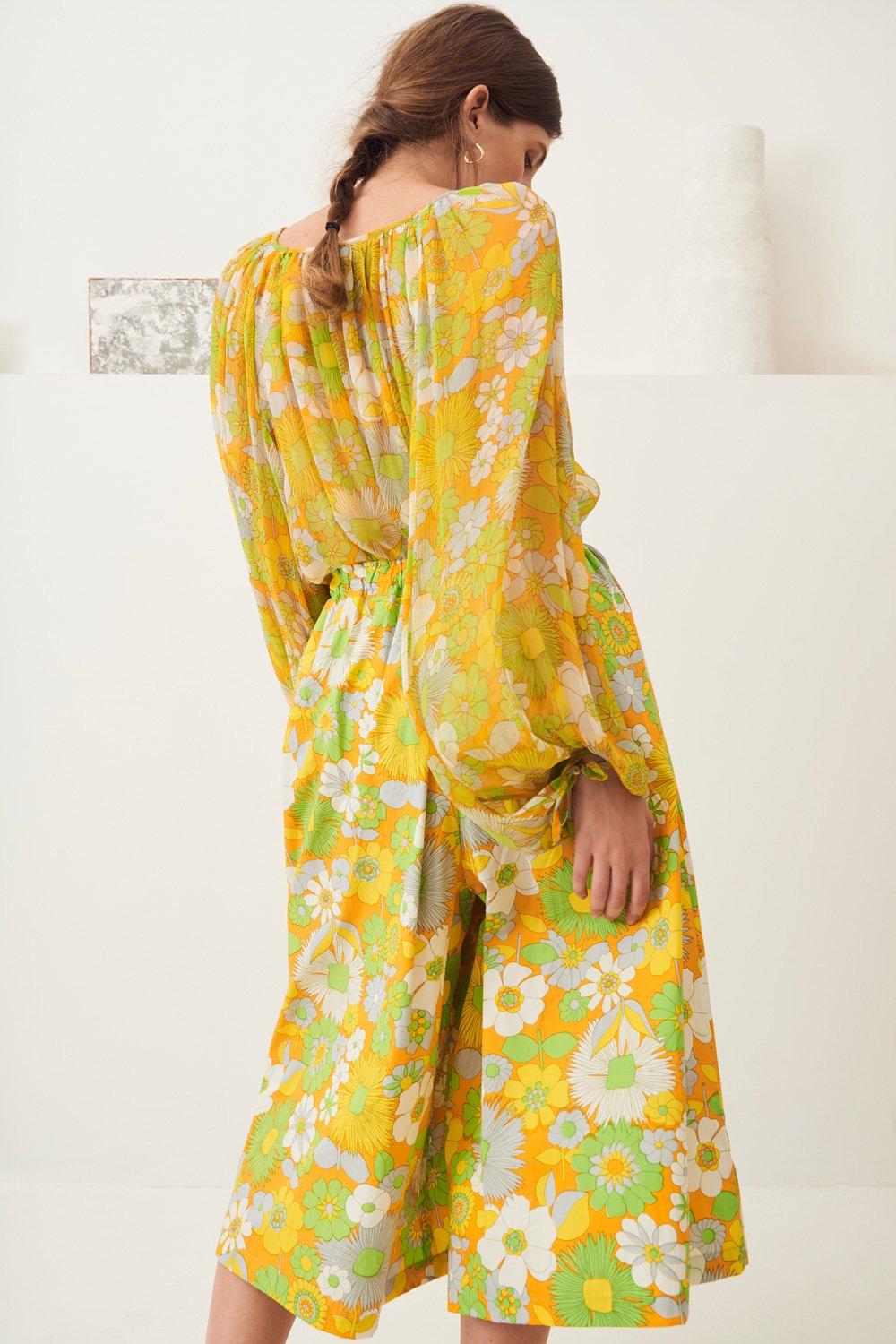 Lorette Poplin Culottes - Yellow