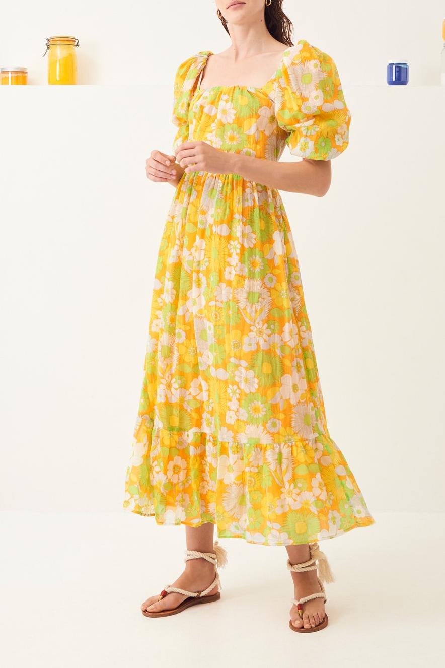 Lorette Maxi Halter Dress - Yellow