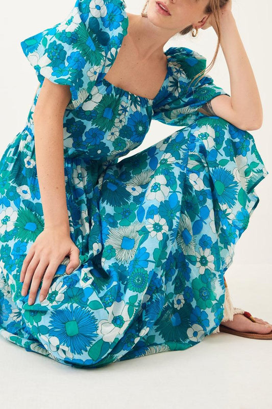 Lorette Maxi Halter Dress - Blue