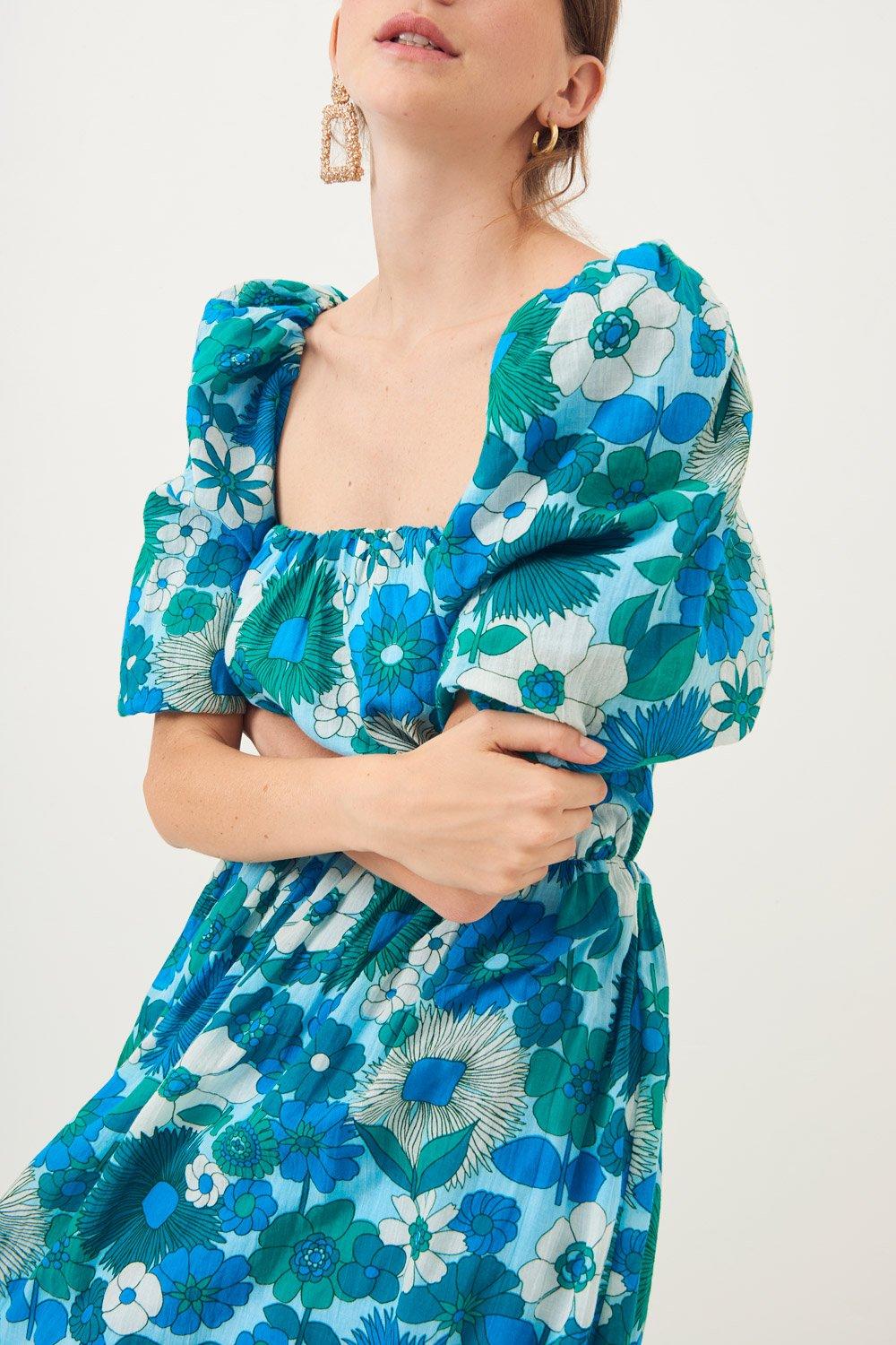 Lorette Maxi Halter Dress - Blue