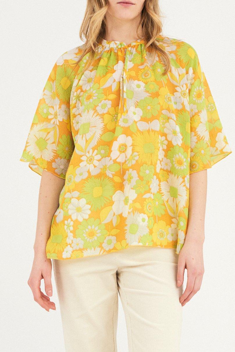 Lorette Flowing Blouse - Yellow