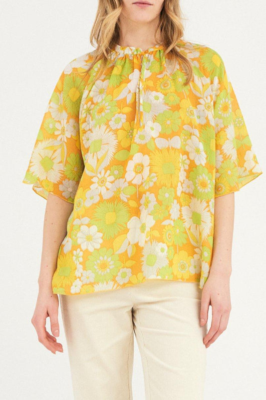 Lorette Flowing Blouse - Yellow